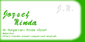 jozsef minda business card